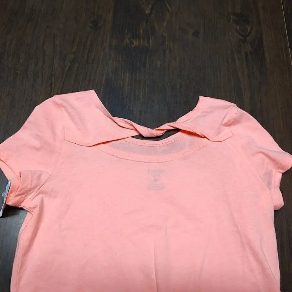 New Carter's Peach Colored Top Sequin Flip Heart With Eyes  Girl's 10